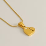 Gold color / 1 Piece Simple Series Simple Letter L Stainless Steel  Gold Color Rhinestone Unisex Pendant Necklaces Picture12